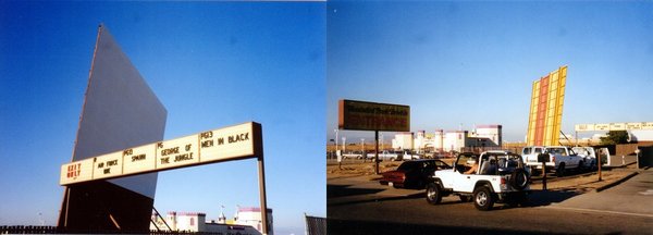 Woodward Park Drive In with sign and car line.jpg