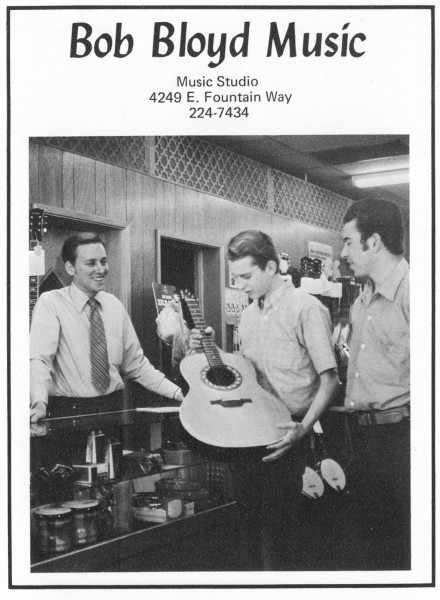 1971 McLane High Yearbook Ad- Bob Bloyed Music.jpg